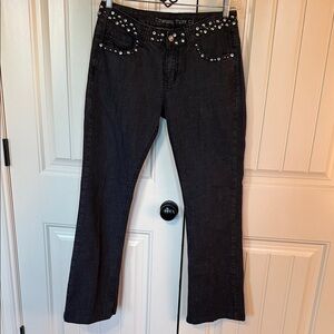 Cowgirl Tuff Black Studded Boot Cut Jeans